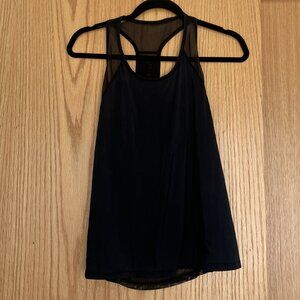 Lululemon Racerback Tank – Black, Full Mesh Back, Size 4